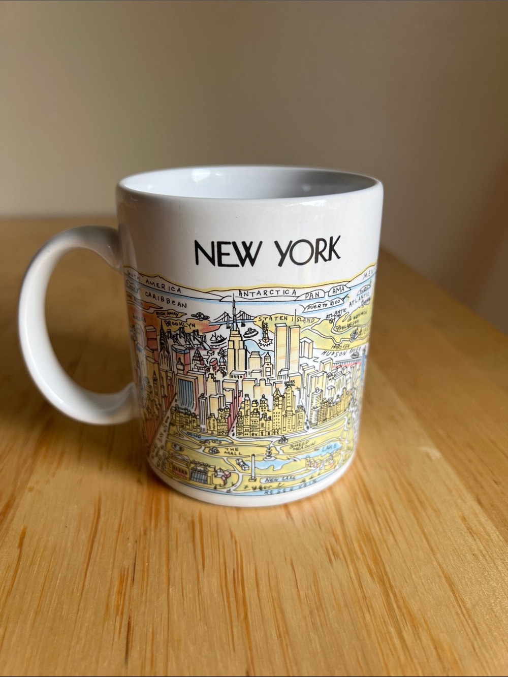 New York Illustrated Cityscape Ceramic Mug - White - Picture 2 of 8